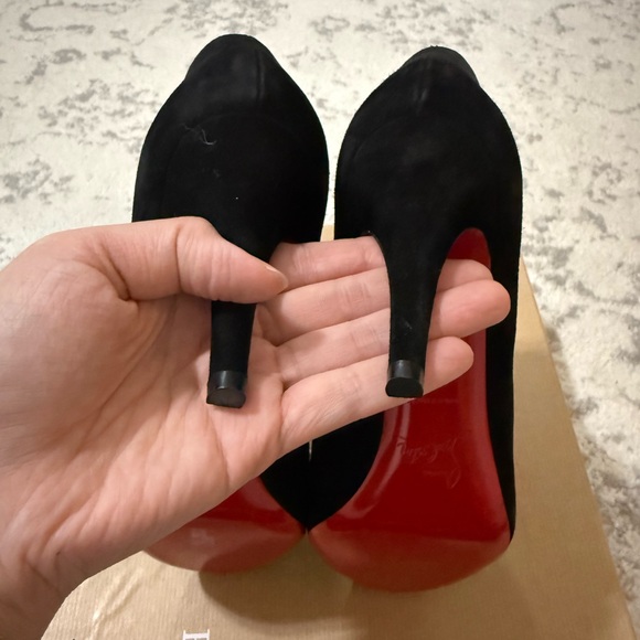 Christian Louboutin 85 Veau Velours Suede Ankle Boots - Picture 3 of 8